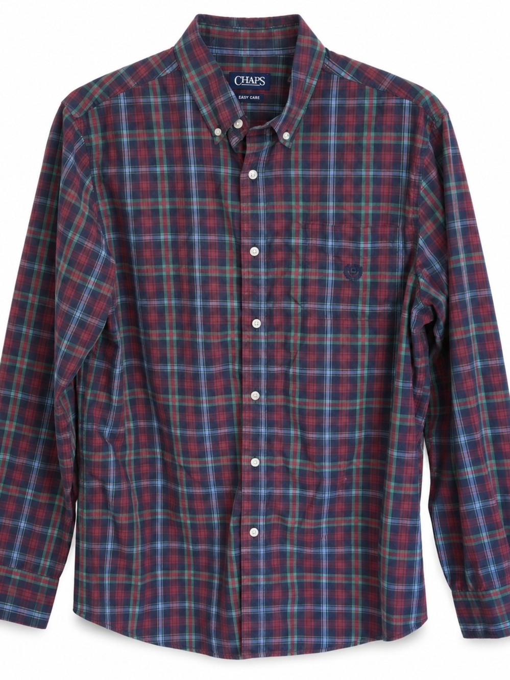 Chaps Men's Red Plaid Button-Down Shirt